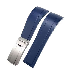 Lionorm 20mm <span class=keywords><strong>montre</strong></span> accessoires pour Rlx <span class=keywords><strong>Daytona</strong></span> GMT OYSTERFLEX DEEPSEA bracelet boucle à glissière Nature bracelet en caoutchouc - Product Image 1