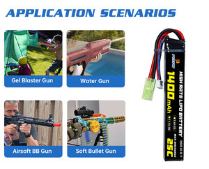 Ponfly 3S 11.1V 1400mAh <span class=keywords><strong>25C</strong></span> bán buôn Airsoft pin 1400mAh <span class=keywords><strong>2S</strong></span> 7.4V Airsoft <span class=keywords><strong>LiPo</strong></span> pin với xt30 deans t cắm kết nối - Product Image 5