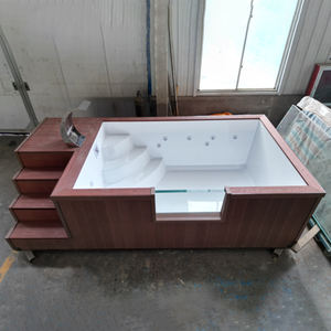 Piscine ovale avec construction en résine et marches intégrées pour la piscine de loisirs familiale - Product Image 1
