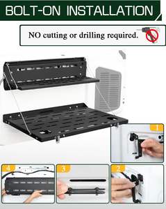 Estante de puerta trasera de doble capa para <span class=keywords><strong>Ford</strong></span> <span class=keywords><strong>Bronco</strong></span> 2021 2025-<span class=keywords><strong>2</strong></span>/4 estante de carga plegable trasero de puerta - Product Image 4