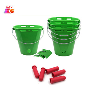 Nuovo Alimentatore per <span class=keywords><strong>Animali</strong></span> da <span class=keywords><strong>Fattoria</strong></span> 8L con 5 Tettarelle, Secchio in Plastica Sospeso per Vitelli e Agnelli - Product Image 2