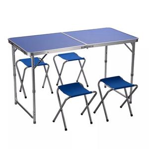 Table pliante d'extérieur en aluminium et chaise portable pour activités de camping, stand de restauration, table en métal avec logo personnalisé - Product Image 1