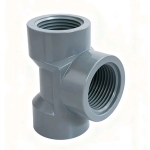 Bonchoice Chicken Waterer PVC Tee Fittings 1/8 FTP Threads For 1/2 Plastic Pipe Schedule 40 For Poultry Automatic Watering Nipples Auto-Fill Water Cups (10pcs, 1/8x1/2x1/2 PVC