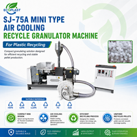 Granulateur de recyclage plastique à faible température et économie d'énergie YKSJ-75A avec lame rotative, capacité de 20 à 40 kg/h