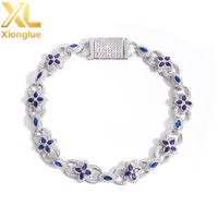 Brazalete de Aleación de Cobre con Trébol de Cuatro Hojas, Estilo Europeo Americano, con Incrustaciones de Diamantes, Tendencia Hip-Hop, Unisex