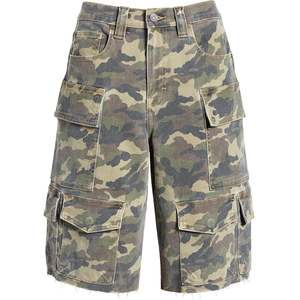 Мужские и женские джинсовые шорты с камуфляжным принтом - Product Image 1