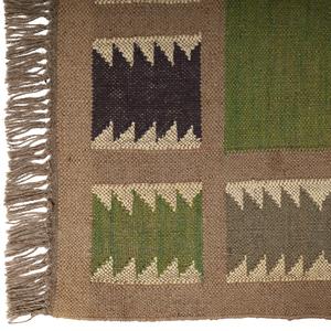 Natural Kilim Wool Jute <b>Rug</b> Handcrafted Durable Carpet with Geometric Pattern for Dining Room Contemporary Home Office Interiors - Product Image 4