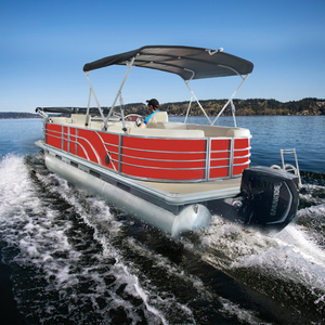 Venta al por Mayor de Embarcaciones Pontón Deportivas de Alta Gama para 10 Pasajeros, Modelo EPT-12, de Aluminio Soldado, 115HP, de la Mejor Calidad - Product Image 1