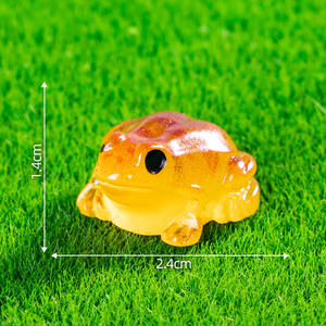 Miniaturas de Ranas Artísticas Pintadas a Mano de Resina, Luminosas, para Decoración de Jardín, Terrario, Manualidades, Adorno con Patrón Animal, Llavero - Product Image 5