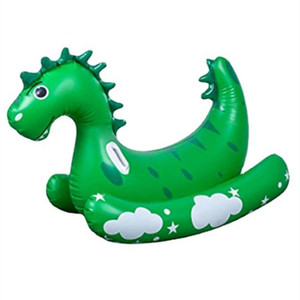 Jouet gonflable dinosaure pulvérisateur d'eau 120x60x85cm Vert, flotteur à chevaucher pour enfants, jeu extérieur - Product Image 5