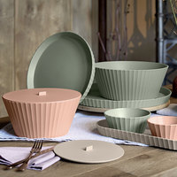 Saladier en polypropylène pour le stockage des aliments, bol en plastique vert opaque personnalisé de 30cm de diamètre pour la cuisine, les mariages, carton