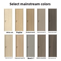 Ensemble de portes intérieures manuelles en composite bois-plastique (WPC) étanches, isolantes thermiquement, résistantes aux termites, anti-humidité, à panneau lisse et à battant