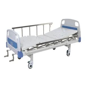 MT MEDICAL Hospital Equipment 3-crank Manual hydraulic Medical Hospital Bed With ABS Headboard
