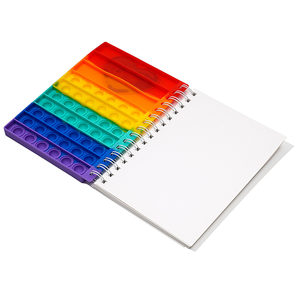 Cuaderno A5 con Espiral de Silicona, Diseño Anti-Ratas, Diseño de Burbujas, Patrón de Dinosaurio, Unicornio y Corazón, Color Personalizado, Diseño Personalizado - Product Image 1