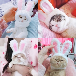 Topi Hiasan Kepala Kostum Telinga Kelinci Musim Dingin yang Lucu untuk Anjing Kucing Teddy Bichon Frise - Product Image 2