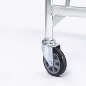 Chariot plat à main galvanisée résistante en métal d'entrepôt avec la structure de maille - Product Image 6