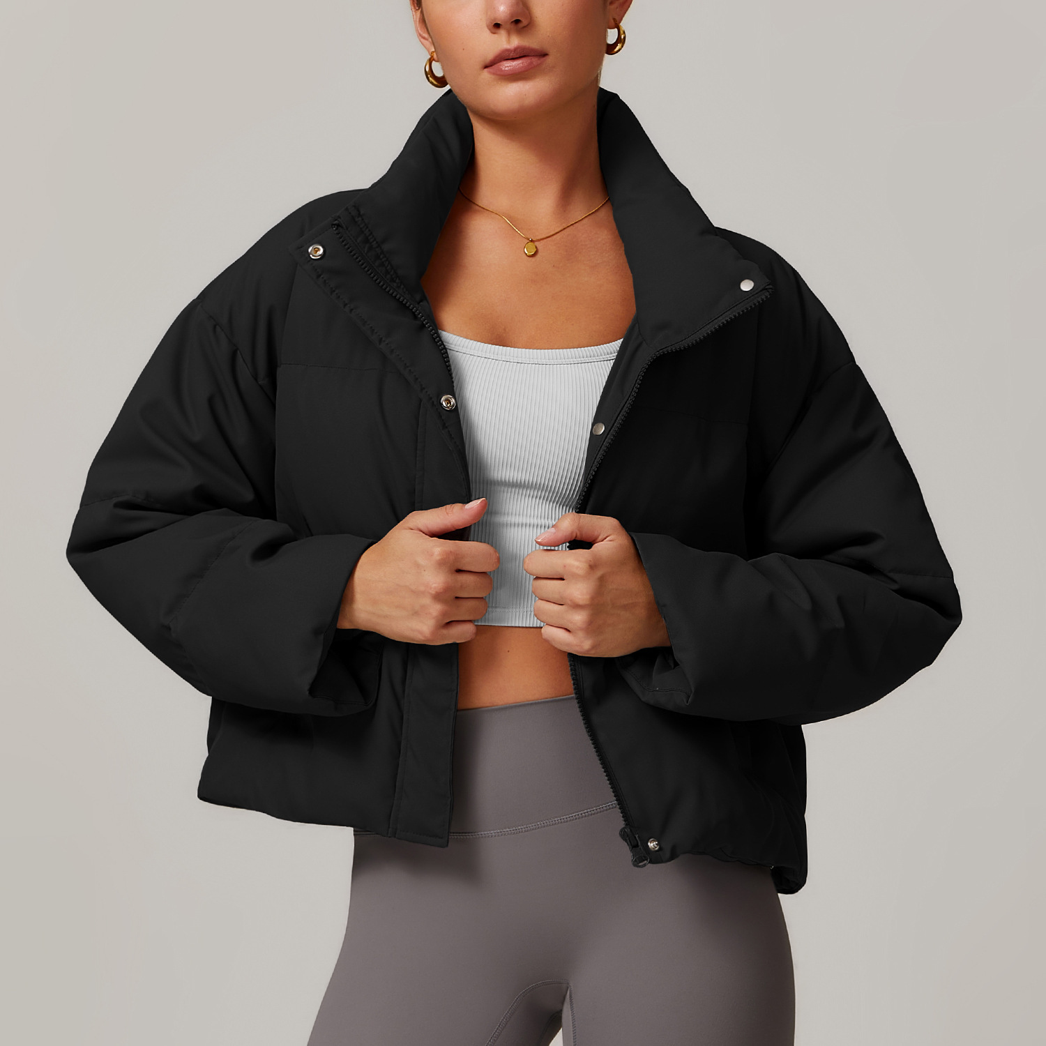 Black down jacket