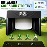 Tente de simulateur de golf gonflable, cabine mobile d'entraînement de golf avec écran d'impact, taille et logo personnalisés pour événements et clubs