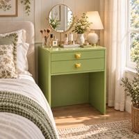 Table de rangement cosmétique avec tiroirs, coiffeuse moderne en métal, meuble compact pour chambre à coucher, idéal pour appartement et salon de beauté