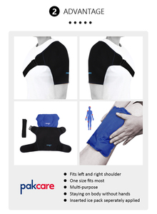Envoltura de hombro de terapia de rehabilitación de paquete de calor y frío de hielo de gel reutilizable para lesiones y alivio del dolor Paquetes calientes y fríos - Product Image 3