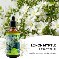 Huile essentielle de citron myrte 100% pure, huile d'aromathérapie naturelle pour la peau, les cheveux, le massage et la diffusion
