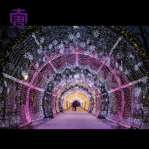 Luces de Navidad LED de túnel de arco para entrada de Festival de Plaza al aire libre e iluminación decorativa de eventos de camino - Product Image 4