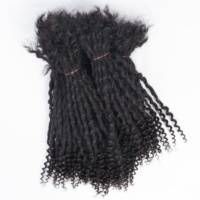 Vente en gros Fait à la main Deep Goddess Locs Crochet 100% cheveux humains Dreadlocks Extensions 0.6cm 8-26 pouces