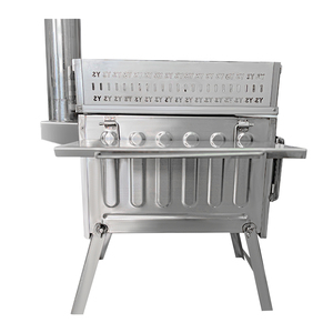 Tente <span class=keywords><strong>de</strong></span> sauna pliable moderne pour l'extérieur |   Poêle à <span class=keywords><strong>bois</strong></span> double usage avec cheminée en acier inoxydable pour le camping - Product Image 5
