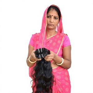 Extensiones de Cabello Humano Remy Indio 100% Virgen, de 8 a 32 Pulgadas, Estilos Ondulados, Tejido Doble a Máquina, Sin Caída, Aptas para Todos los Colores - Product Image 1