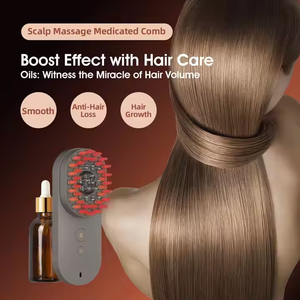 Peine masajeador eléctrico para el cuero cabelludo, aplicador líquido para terapia de luz, cepillos para el cabello para el crecimiento del cabello con características de masaje - Product Image 3