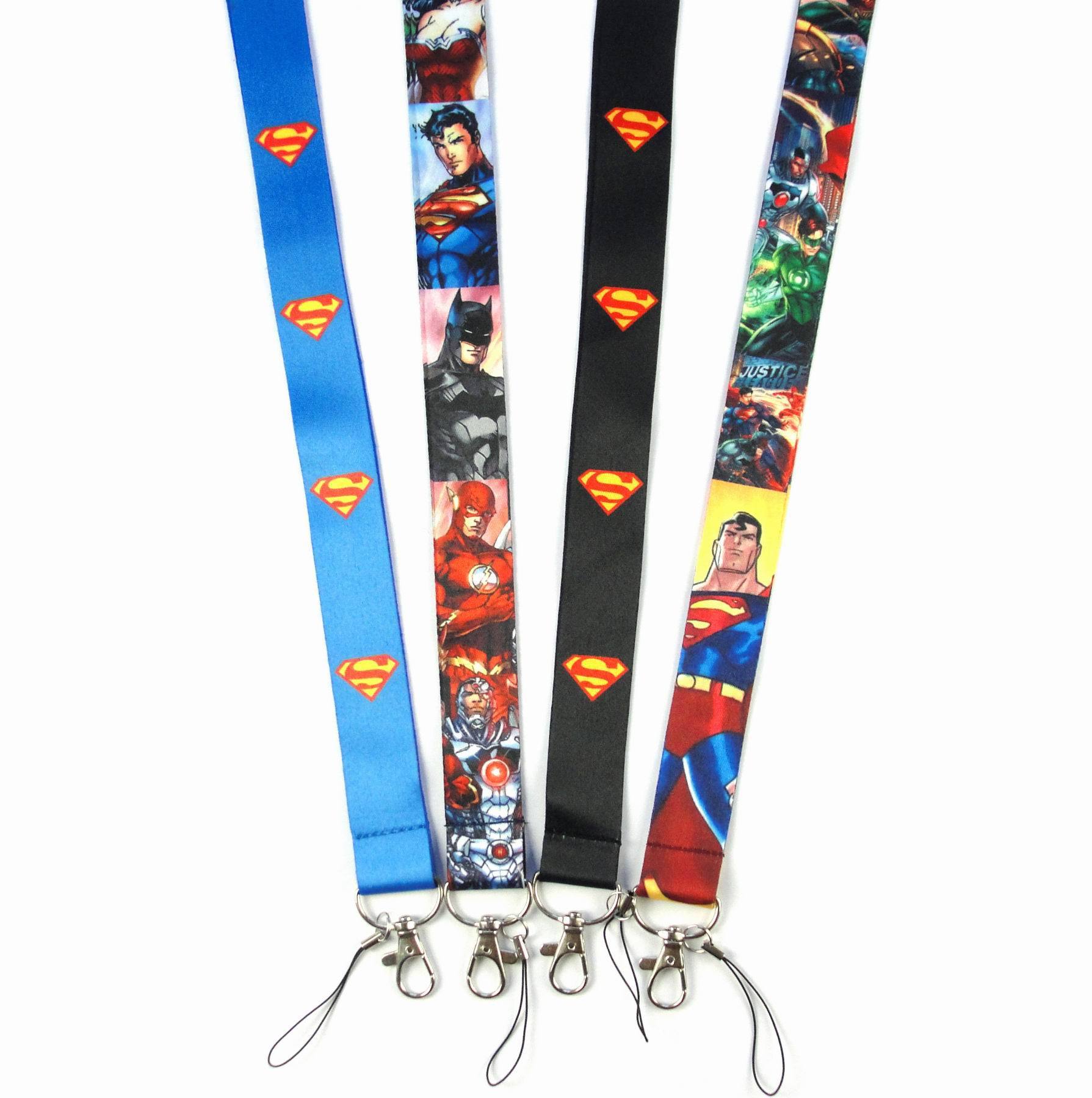 Cool Creative Cartoon Marvel Superman Lanyards Anti-Lost Neck Strap Card Holder Phone Case Lanyard Accessories Wholesale Custom Image 2