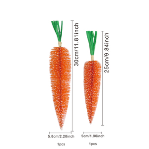 Nhà Máy Giá Phục Sinh Mô Phỏng Nhân Tạo Cà Rốt Nhự<span class=keywords><strong>a</strong></span> Không Độc Hại Trẻ Em Củ<span class=keywords><strong>a</strong></span> Quà Tặng Phục Sinh Bên Đạo Cụ Chai Bàn Chải Cà Rốt - Product Image 3