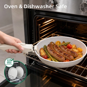 Ensemble de 8 casseroles et poêles en acier au carbone de haute qualité, antiadhésives, avec poignée amovible, pour cuisinière à induction - Product Image 4