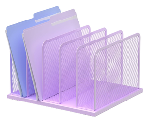 Desk <b>File</b> <b>Organizer</b> Upright Mesh Desktop <b>Organizer</b> <b>File</b> Sorter Office Organization <b>File</b> Holder for Home Office Classroom White - Product Image 4