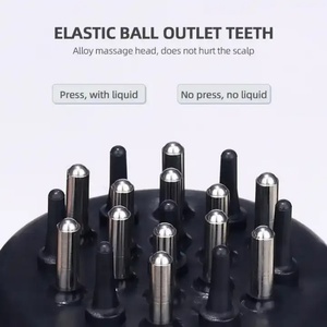 Peigne à huile essentielle pour massage du cuir chevelu en silicone portable, équipement de massage pour salon de beauté - Product Image 3