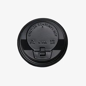 Nắp Nhựa Dùng Một Lần Nắp Cốc Giấy Takeaway Cốc Cà Phê Nắp 90Mm Đen Phổ Nhựa Nắp Đậy