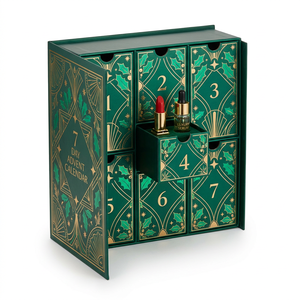 Boîte <span class=keywords><strong>de</strong></span> <span class=keywords><strong>calendrier</strong></span> <span class=keywords><strong>de</strong></span> <span class=keywords><strong>l</strong></span>'<span class=keywords><strong>avent</strong></span> rigide <span class=keywords><strong>de</strong></span> luxe, 7 jours, emballage <span class=keywords><strong>de</strong></span> cosmétiques, boîte cadeau pour soins <span class=keywords><strong>de</strong></span> la peau et maquillage, dorure à chaud - Product Image 1