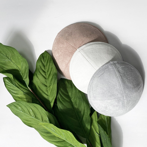 Resure Israel Kippot <span class=keywords><strong>Kipa</strong></span> Judaica Yarmulke Suede Kippah Jewish Yamaka Kippa Yamakah Yarmulka Sombrero Hombres o Niños Logotipo personalizado - Product Image 1