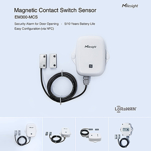Capteur de porte/fenêtre EM300-MCS Lorawan, espacement de 30 mm, batterie de 4000 mAh, autonomie de 10 ans, IP67, -30 ° C à +70 ° Entrepôt à chaîne du froid, système de climatisation HVAC, bureau - Product Image 3