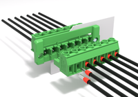5.08mm pas 2-24 pôles haute qualité vert électronique Pcb bornier pour contrôleur Plc fil à carte connecteur Pcb montage