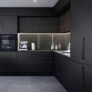 Cuisine moderne chinoise, armoires de cuisine en bois massif Zensinc, laquées haute brillance, écologiques, RTA, modulaires, armoires de cuisine complètes - Product Image 2