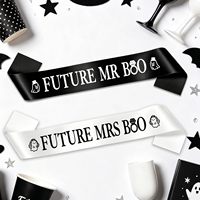 Écharpes de mariée et de marié pour enterrement de vie de jeune fille, future Madame Boo et future Monsieur Boo, écharpes en satin pour la mariée et le marié