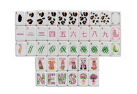 Jeu de Mahjong de luxe pliable et portable en acrylique, 160 tuiles gravées, style jade vert, tuiles de Mahjong américaines