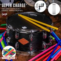 Tambor de Percusión Beatello 1408 Deep Cannon con Llave de Velocidad Variable, Baquetas de Nylon Antideslizantes 5A para Instrumentos de Percusión de Escenario