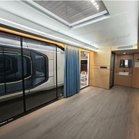 Maison mobile modulaire préfabriquée intelligente de luxe avec 2 ou 3 chambres, salon et cuisine, style capsule spatiale moderne
