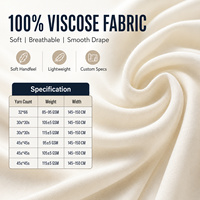 Tissu en viscose uni teint à prix d'usine, couleurs personnalisées, matériau tissé en rayonne, service de démonstration en laboratoire disponible