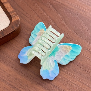 Superbe pince à cheveux en acrylique en forme de papillon coloré, grande taille, nouveau design, cadeaux de vacances pour femmes et filles - Product Image 3