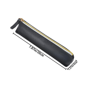 Cổ Điển Bút Chì Trường Hợp PU Da Đầy Đủ Hạt Điên-Ngựa Bò Ẩn Cho Nhiều Bút Trường Zip Bút Chì Trường Hợp Chủ Tổ Chức Nén - Product Image 6