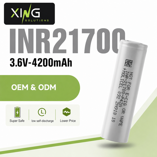 21700 Li-ion Battery 4200mAh 3.6V Rechargeable NCM Cell for Flashlight Power Tools