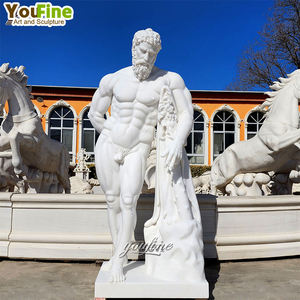 YOUFINE Escultura de Personaje de Mitología Personalizada de Tamaño Real para Exteriores, <span class=keywords><strong>Estatua</strong></span> de Mármol de Hércules - Product Image 3